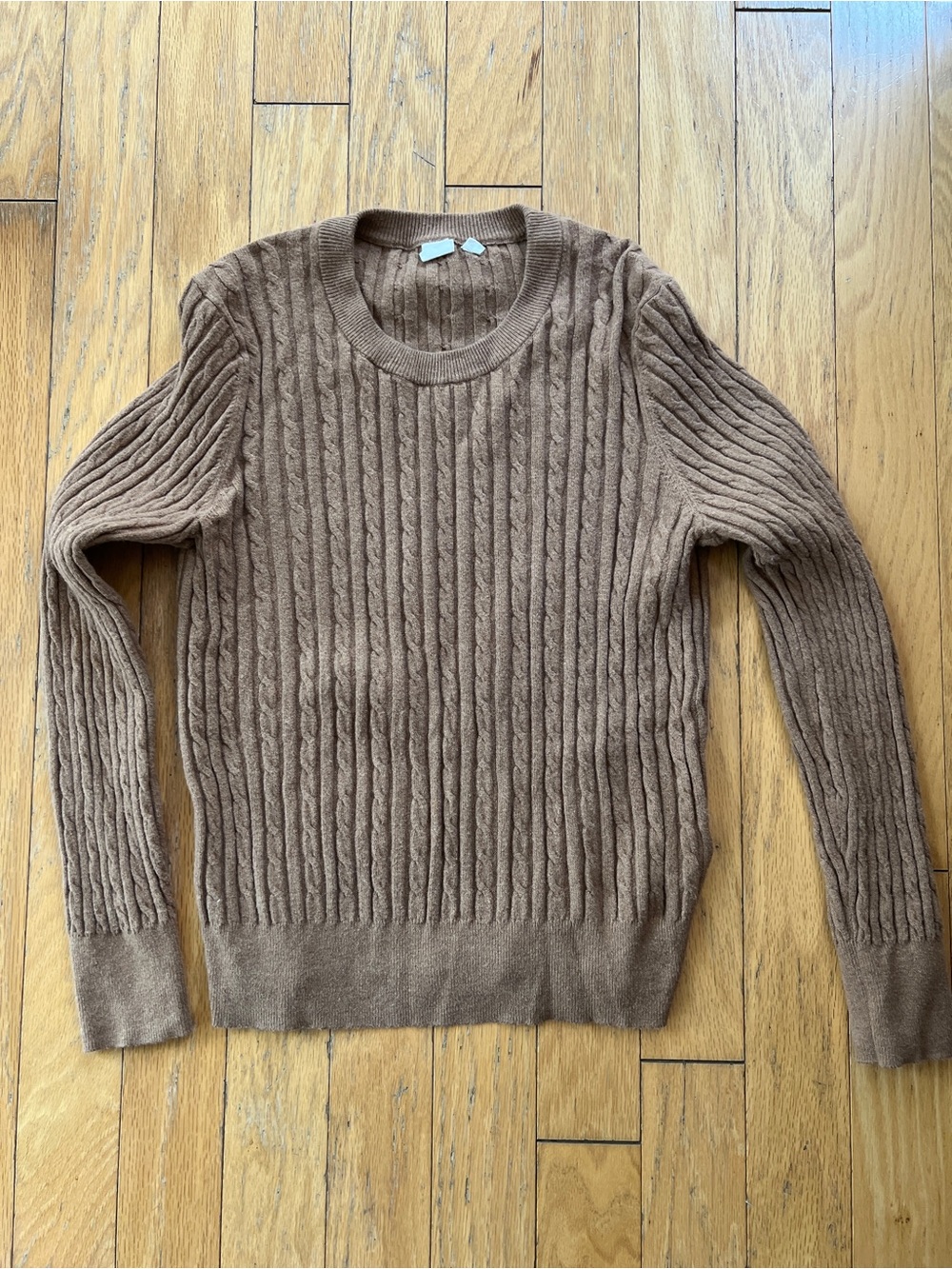 GAP Women’s Cable Knit Crewneck Sweater - Brown